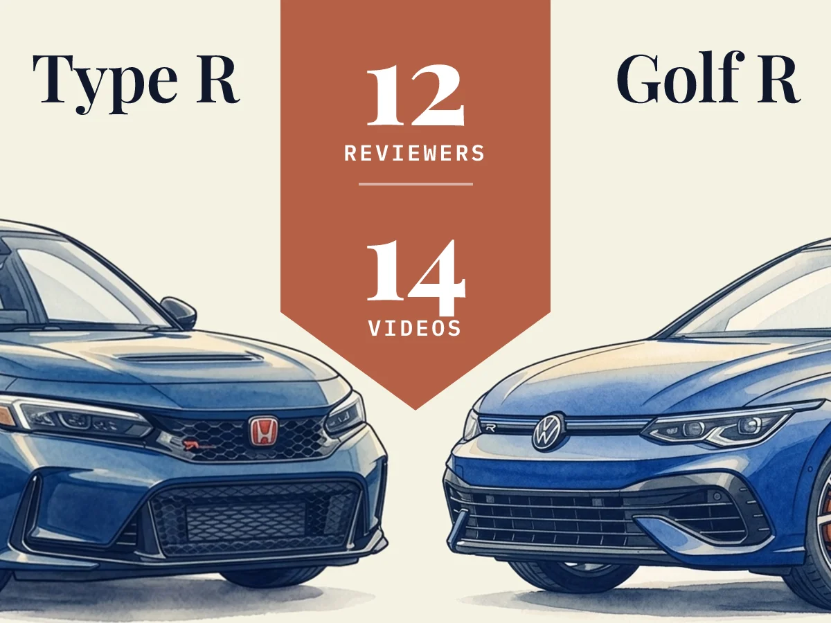Type R vs Golf R: 12 reviewers compared across 14 videos